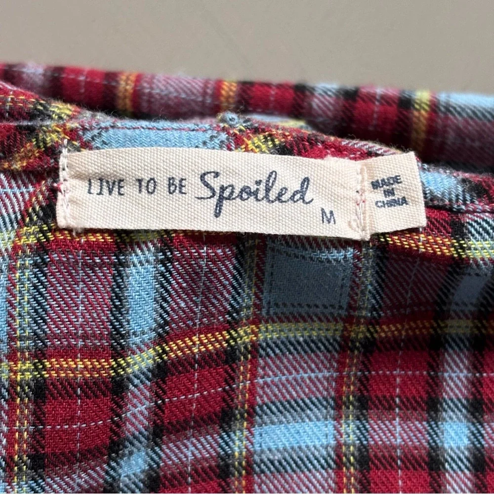 LIVE TO BE SPOILED Y2K Sleeveless Side Buckle Strap 90s Plaid Mini Jumper Dress - Picture 8 of 9